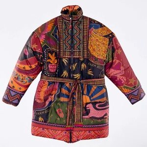 FARM Rio Reversible Puffer Jacket Crazy Mix